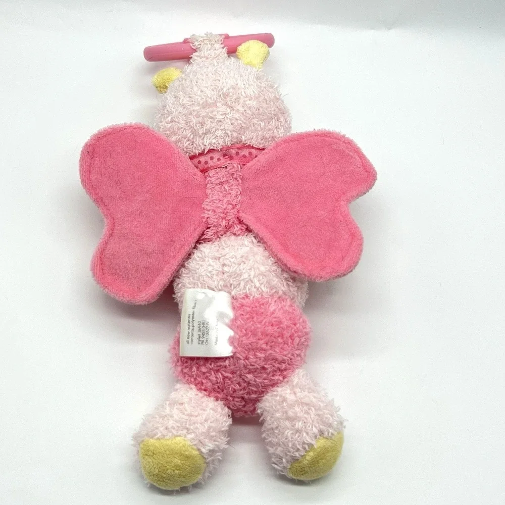 Carter's Fluffy Friends Musical‎ Pink Butterfly Light Up Cheeks Crinkle Wings